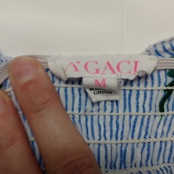 A'gaci Off Shoulder Floral Crop Top - Picture 4 of 7